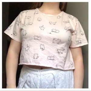 french pastry Tops - pastel pink cat French Pastry top french pastry Tops - pastel pink cat French Pastry top